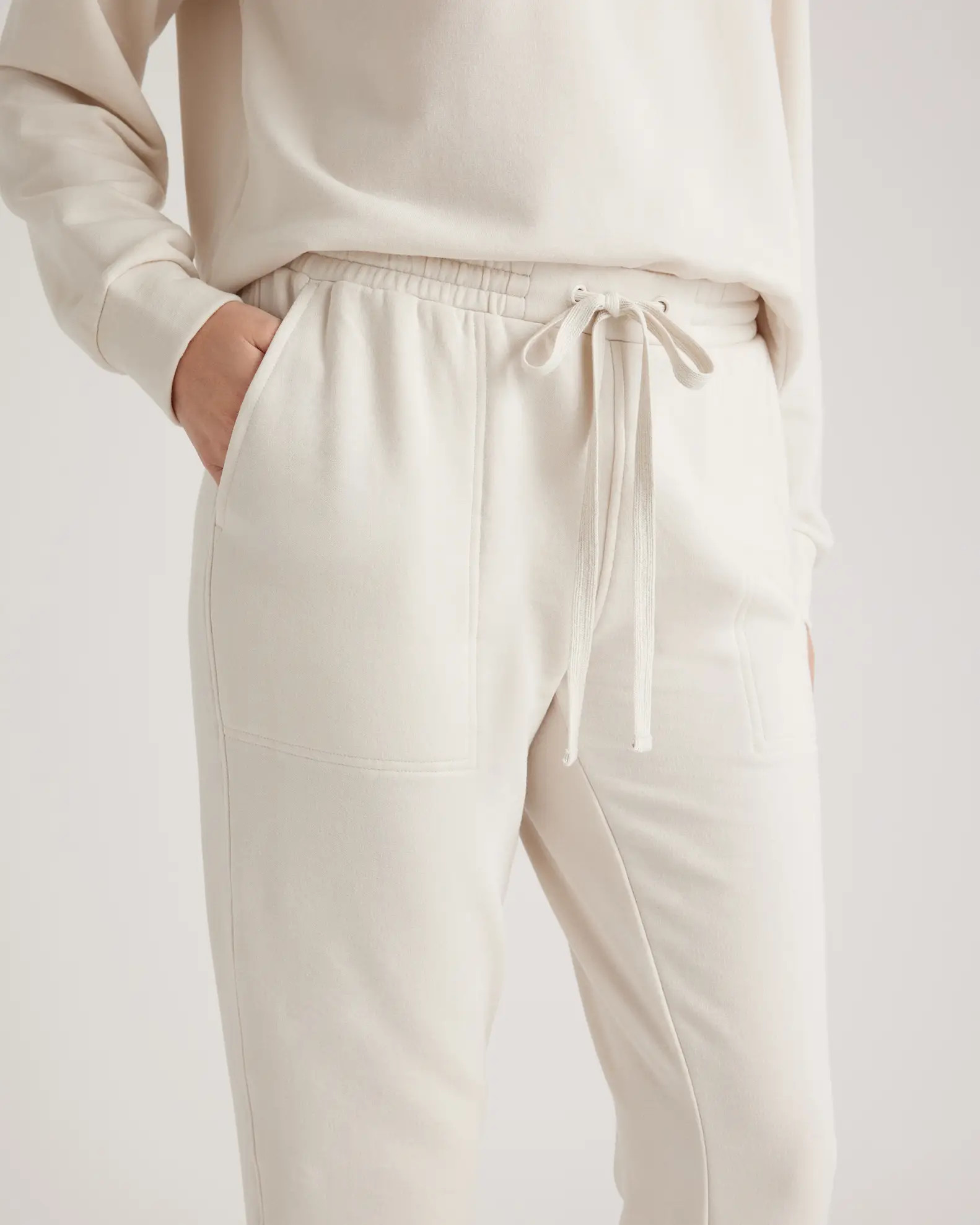 SuperSoft Fleece Joggers in Off White | Quince