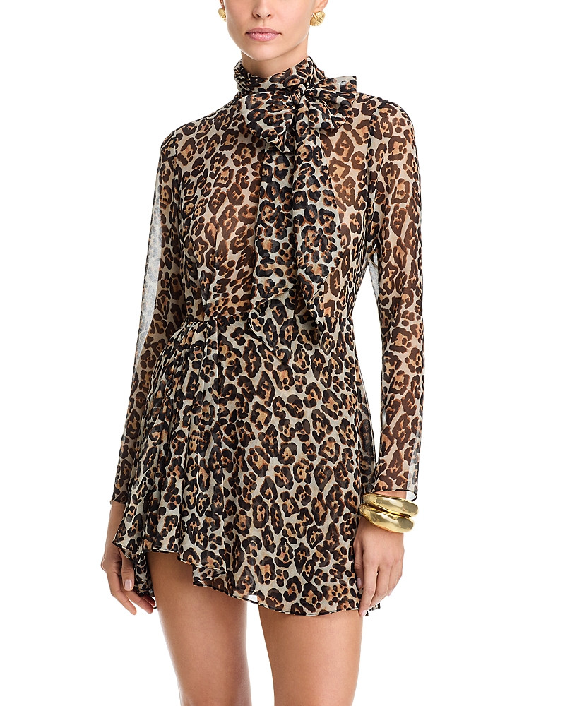 Ronny Kobo Carlotta Leopard Print Mini Dress | Bloomingdale's (US)