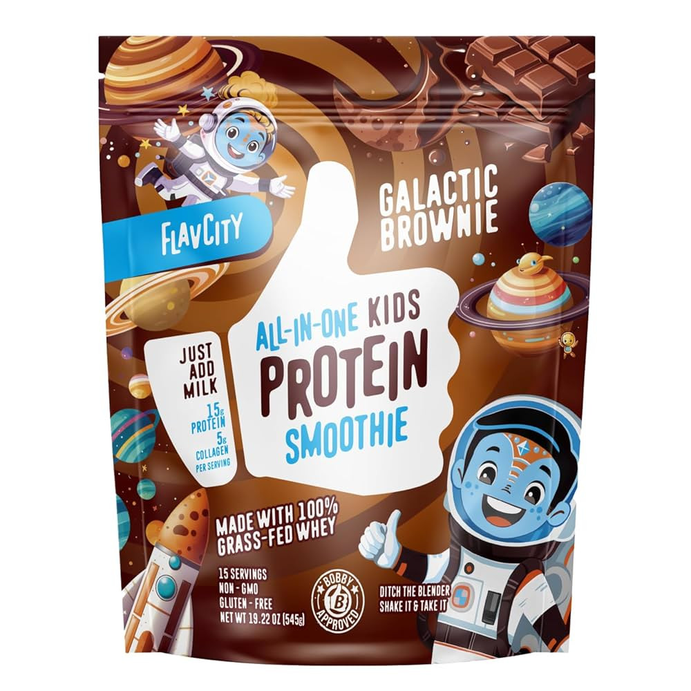 FlavCity All-in-One Protein Smoothie for Kids (Galactic Brownie) - Grass-Fed & Undenatured Whey P... | Amazon (US)
