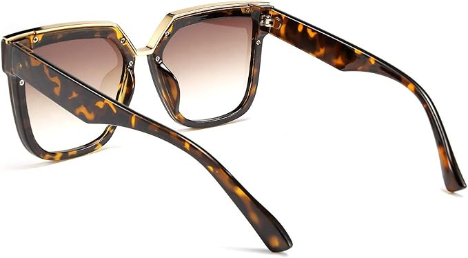 FEISEDY Fashion Women Men Sunglasses Square Frame Metal Shape Nesting Lenses B2595 | Amazon (US)