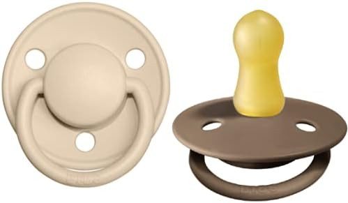 BIBS de Lux Baby Pacifier | BPA-Free Natural Rubber | Made in Denmark | Vanilla / Dark Oak 2-Pack (0 | Amazon (CA)