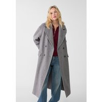 Stradivarius Long double-breasted coat Dark grey L | Stradivarius (UK)