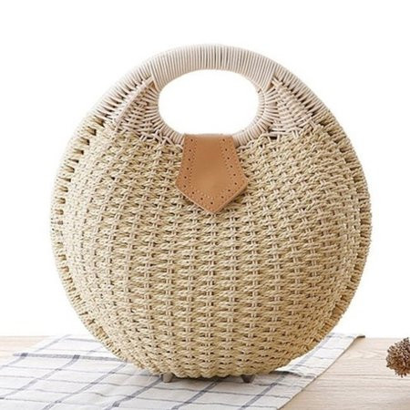Small Wicker Handbag in Round Shape | Walmart (US)