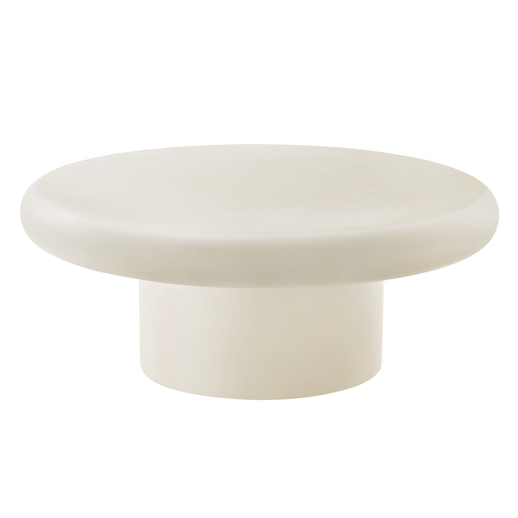 Argos Indoor - Outdoor Patio Concrete Round Coffee Table In White | 1stopbedrooms