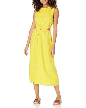 The Drop Women's Sade Linen Cutout Midi Dress | Amazon (US)