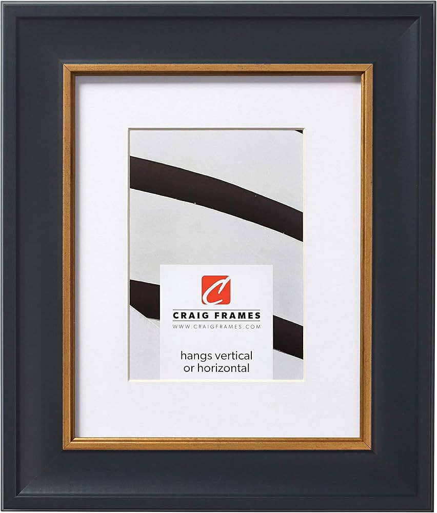 Craig Frames Martin, 20 x 24 Inch Black and Gold Picture Frame Matted to Display a 16 x 20 Inch P... | Amazon (US)