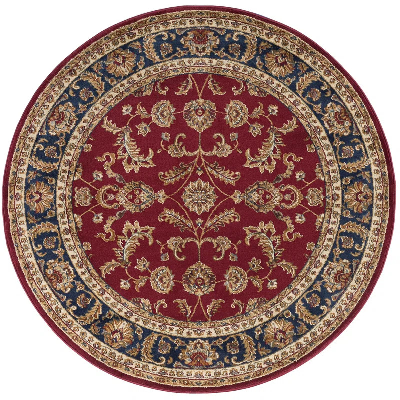 Clarence Oriental Red/Navy Blue Rug | Wayfair North America