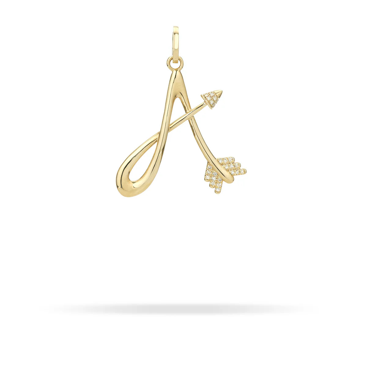 XL Hinged Diamond Arrow Initial Charm | Milestones by Ashleigh Bergman