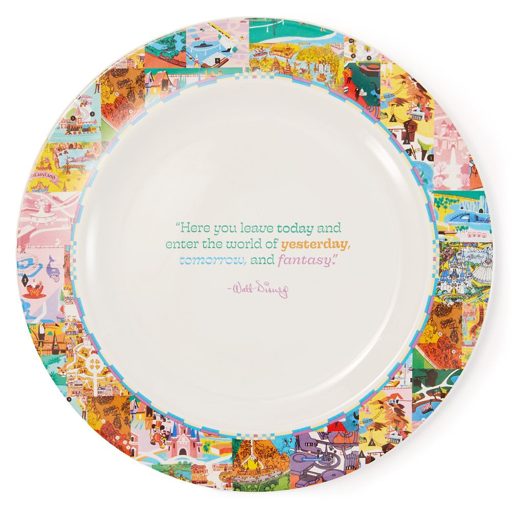 Disney Parks Vintage Maps Plate | Disney Store