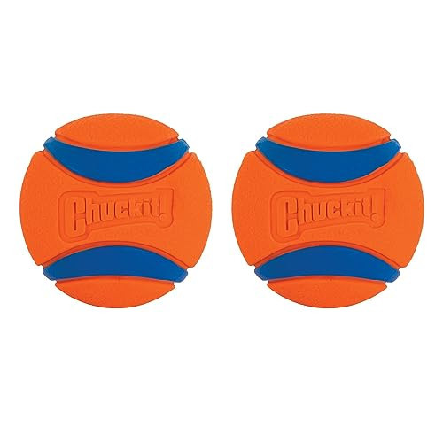 Chuckit! Ultra Ball Dog Toy - Small Bouncy Fetch Balls For Dogs 0-20 lbs - Made from Durable Rubber - Floating Water Pet Toys - Size Small - 2-inch Diameter - Pack of 2 | Amazon (US)