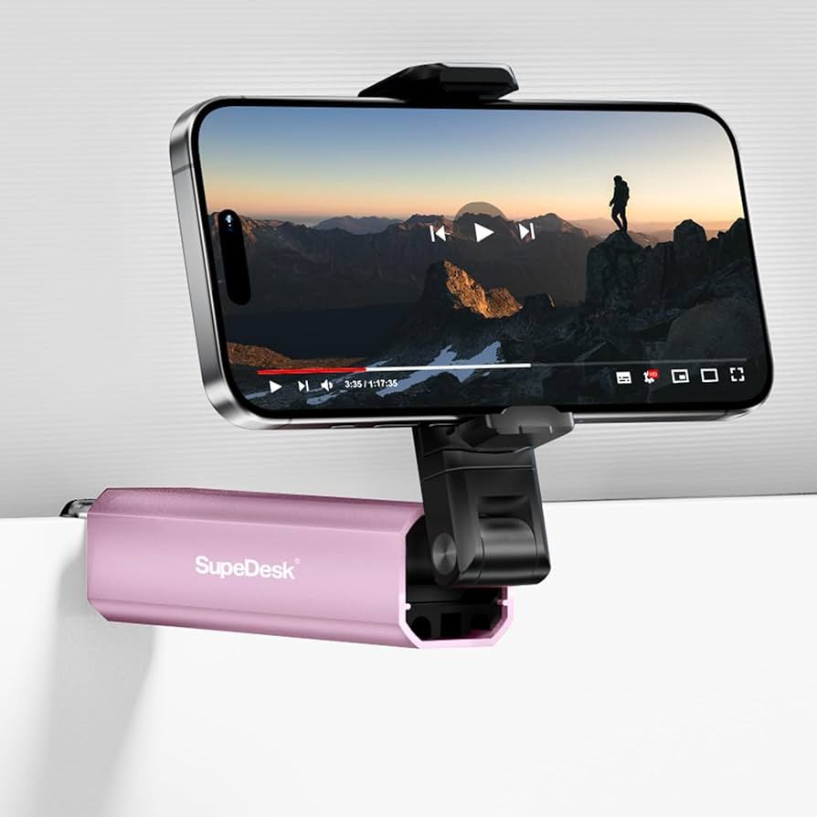 Airplane Phone Holder Travel Essentials, Universal 360° Rotatable Cell Phone Stand for Travel,Ha... | Amazon (US)