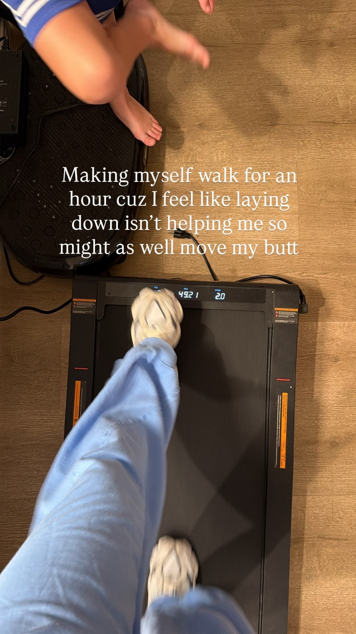 Making myself walk for an hour cuz I feel like laying down isn’t helping me so might as well move my butt