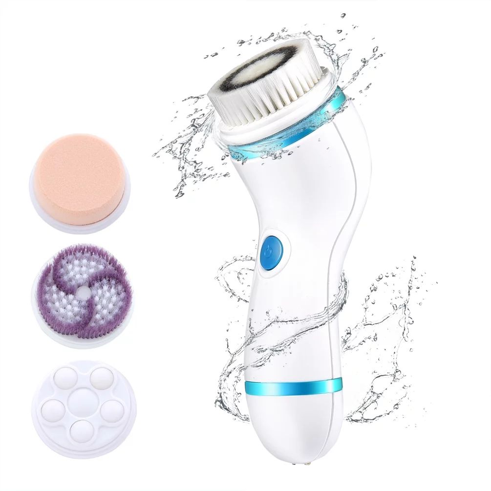 Pretty See 4 in 1 Electric Facial Cleaning Brush Rechargeable Face Scrubber Portable Face Exfolia... | Walmart (US)