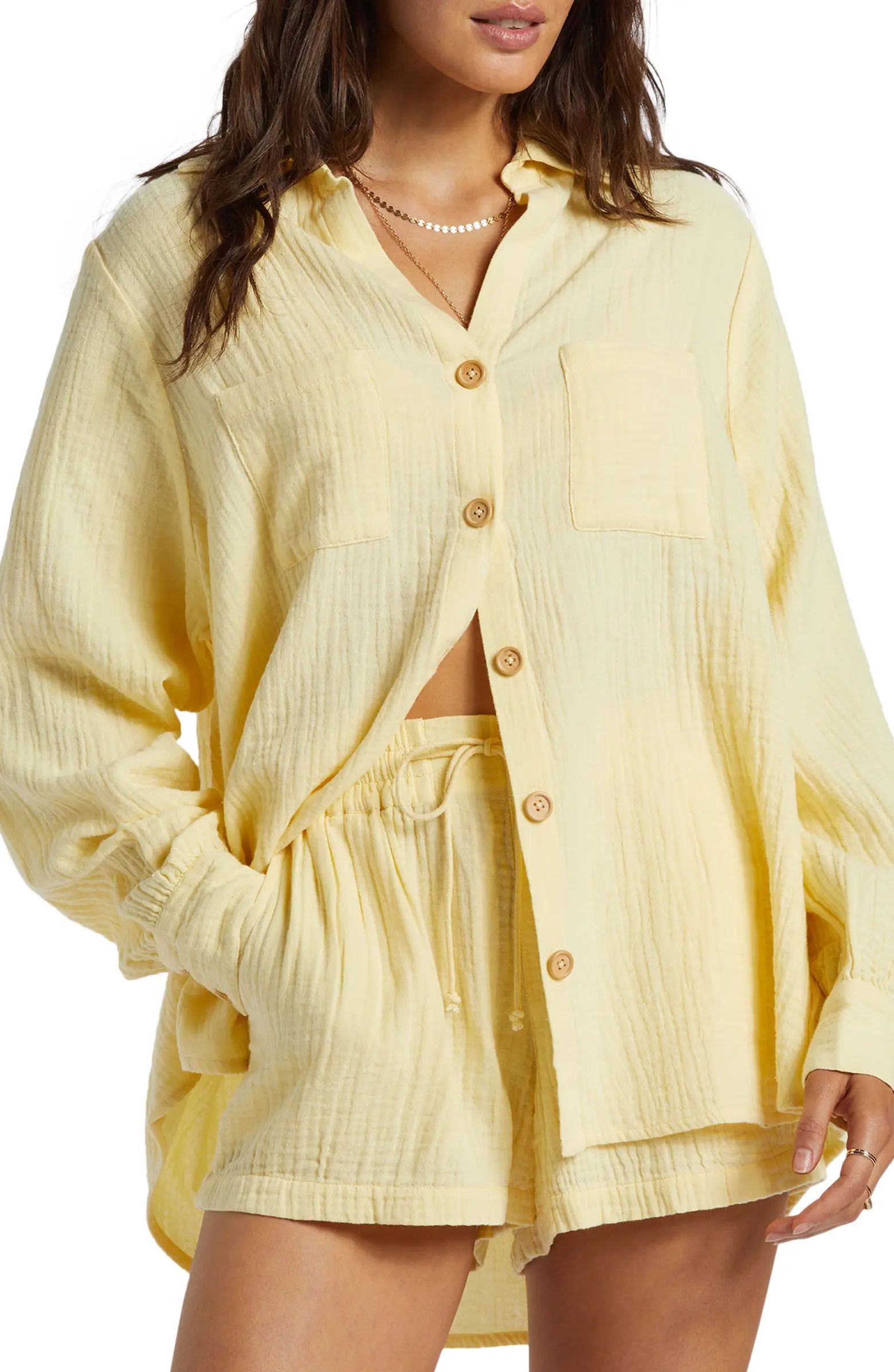 Billabong Swell Gauze Button-Up Shirt | Nordstrom | Nordstrom