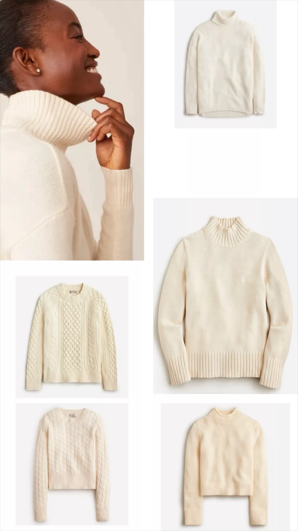 Cable-knit mockneck sweater in … curated on LTK