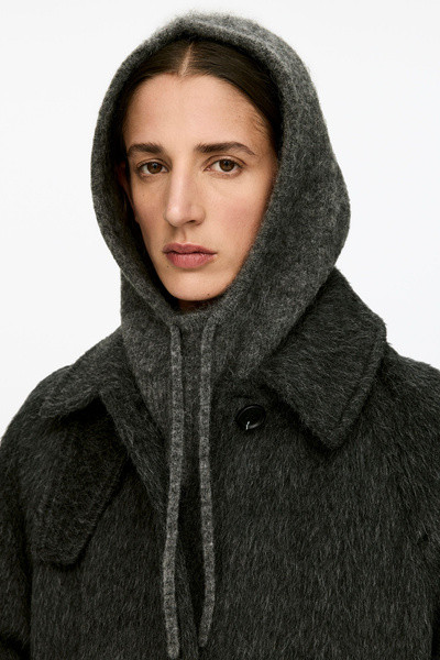 Alpaca-Wool Blend Hood – Grey – Women – ARKET GB | Arket UK