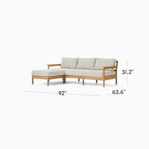 Playa Outdoor Reversible Sectional (92") | West Elm (US)