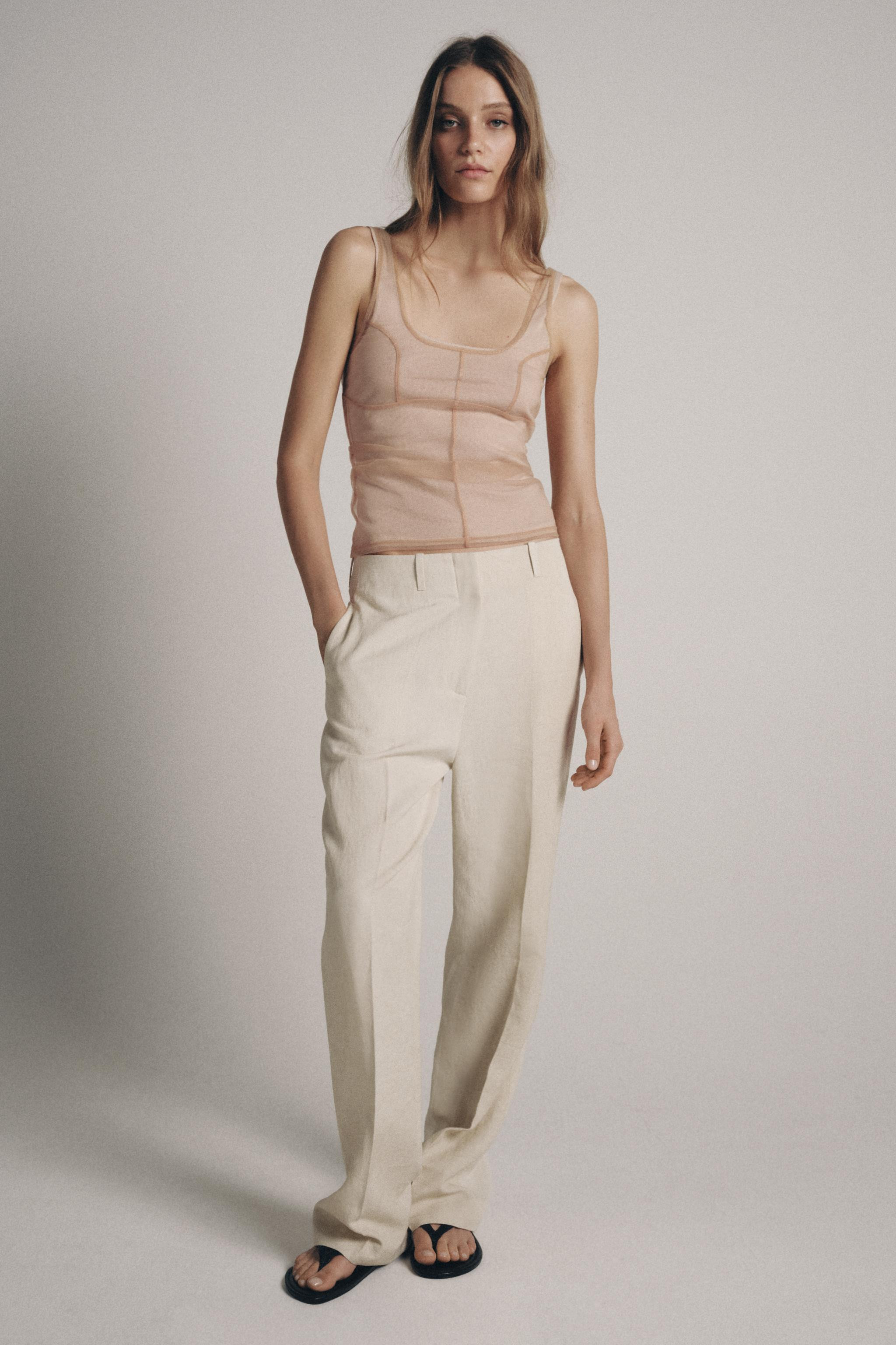 TULLE STITCHING TOP | Zara US