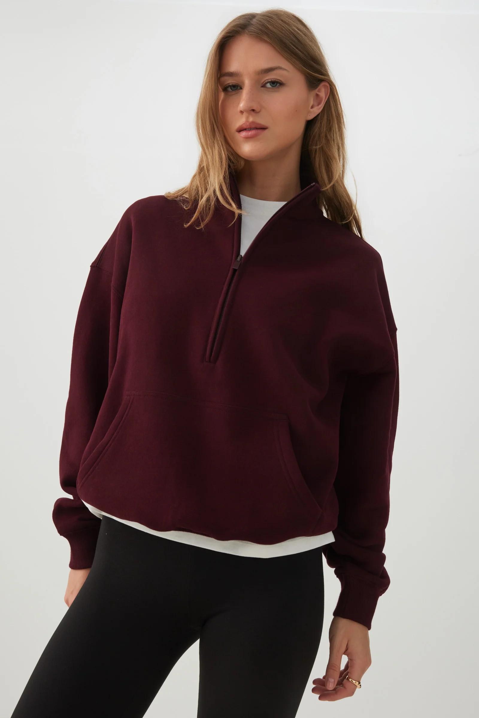 MADESOFT™ Fleece Oversized Half Zip Sweatshirt | Ardene Canada