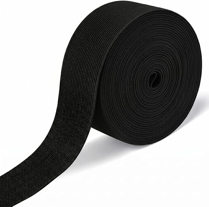 Black Elastic Bands for Sewing - Waistband Elastic 2 inch x 15 Yards - Durable, Comfortable Stret... | Amazon (US)