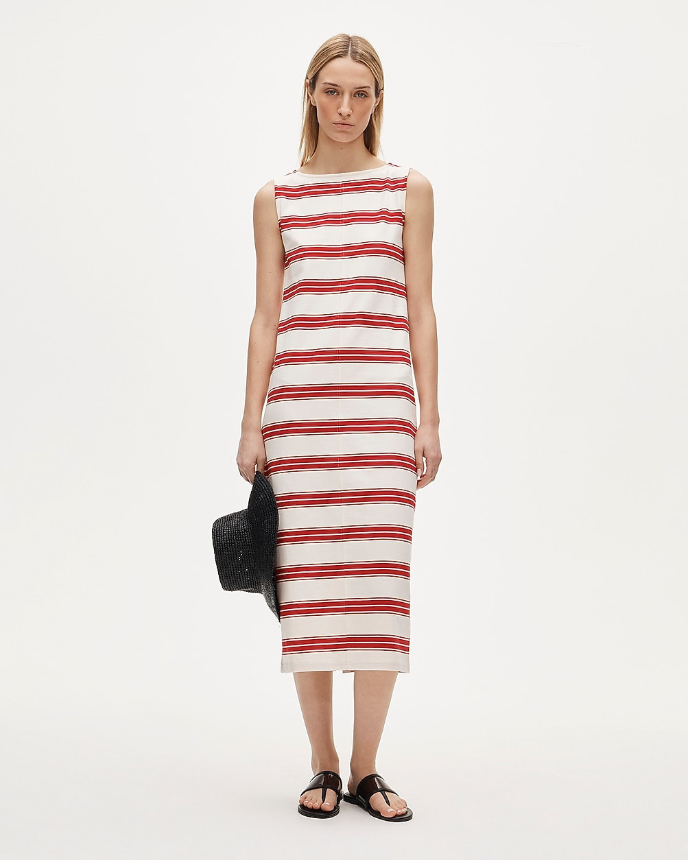Midi dress in striped mariner cloth | J. Crew US