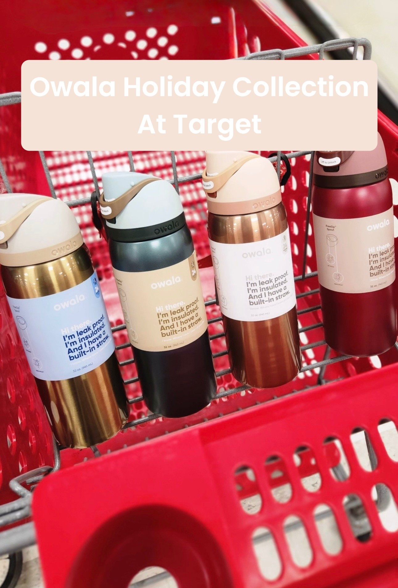 Owala water bottles Holiday collections at target are on sale for Black Friday and they’re gorg!!!! 💧 

#LTKHoliday #LTKCyberWeek #LTKSaleAlert