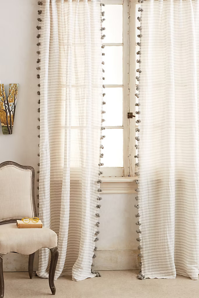 Pom Tassel Curtain | Anthropologie (US)