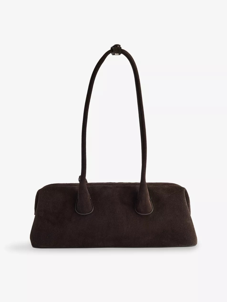 Boat Wide Suede Shoulder Bag | Selfridges