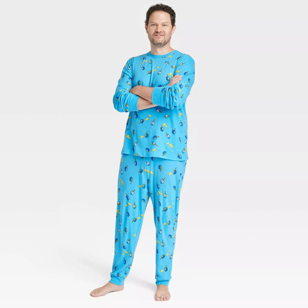 Men's Hanukkah Matching Family Pajama Set - Blue | Target