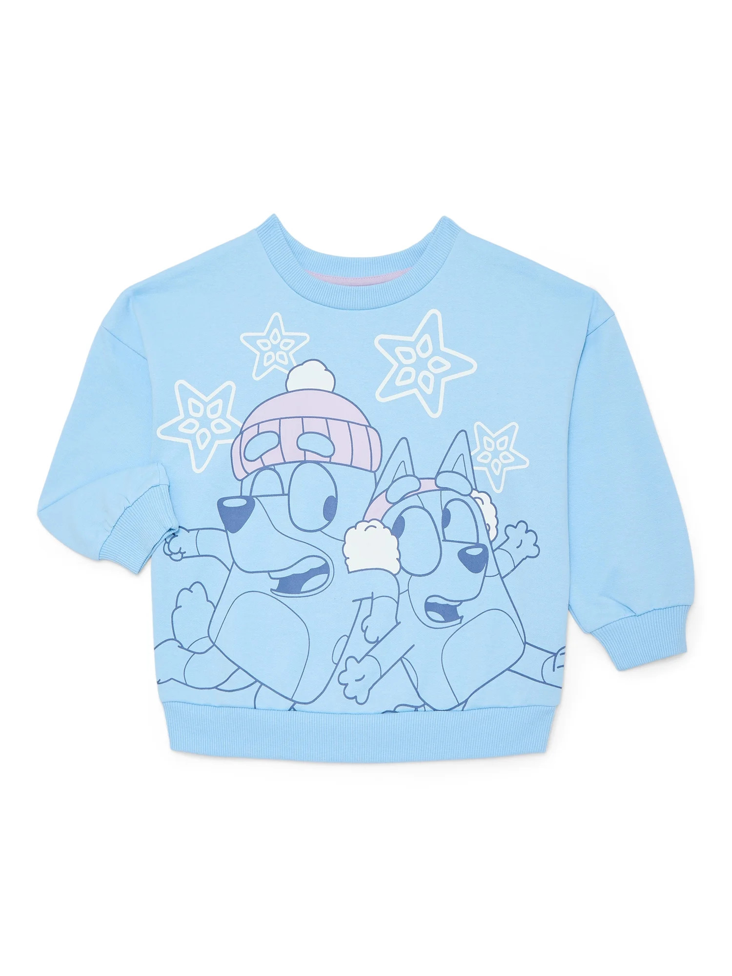 Bluey Toddler Girls Graphic Crewneck Sweatshirt with Long Sleeves, Sizes 12M-5T | Walmart (US)