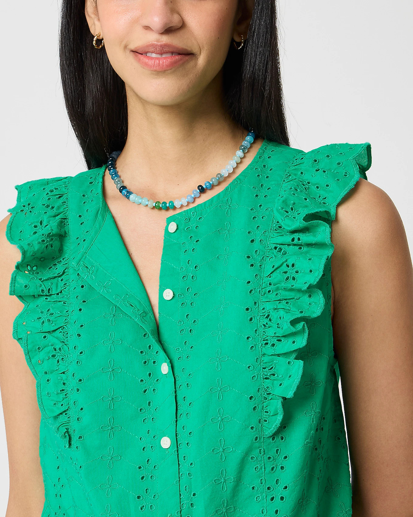 Eyelet flutter-sleeve top | J.Crew Factory