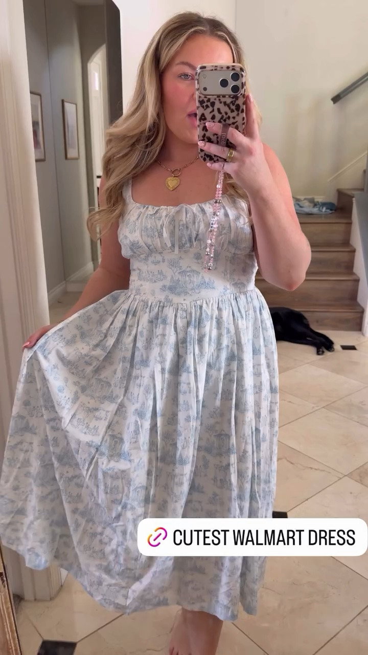 Best Walmart find with this toile print!! 💙🤍💙🤍

#LTKSeasonal #LTKMidsize