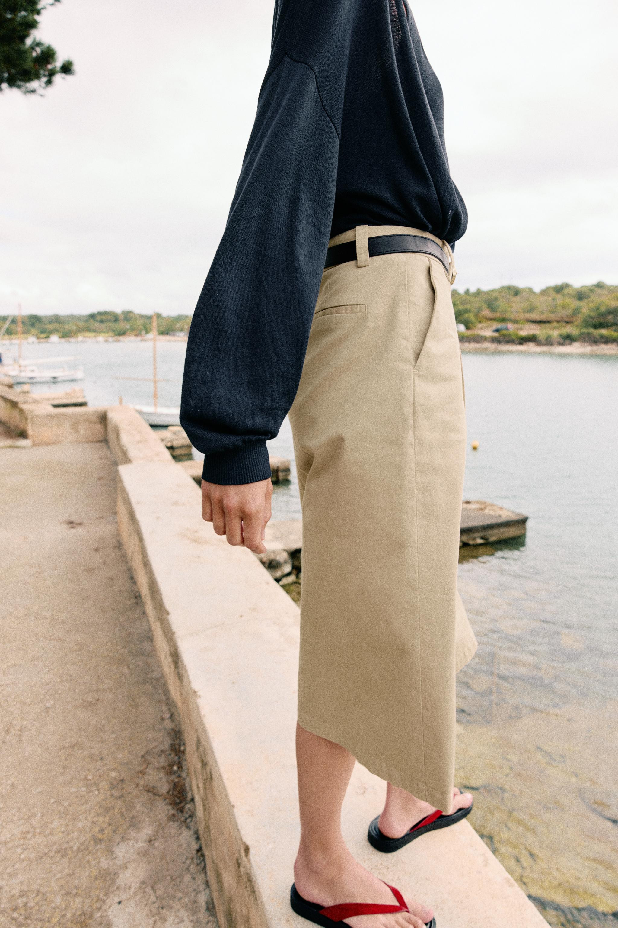 LONG BELTED SHORTS | Zara US
