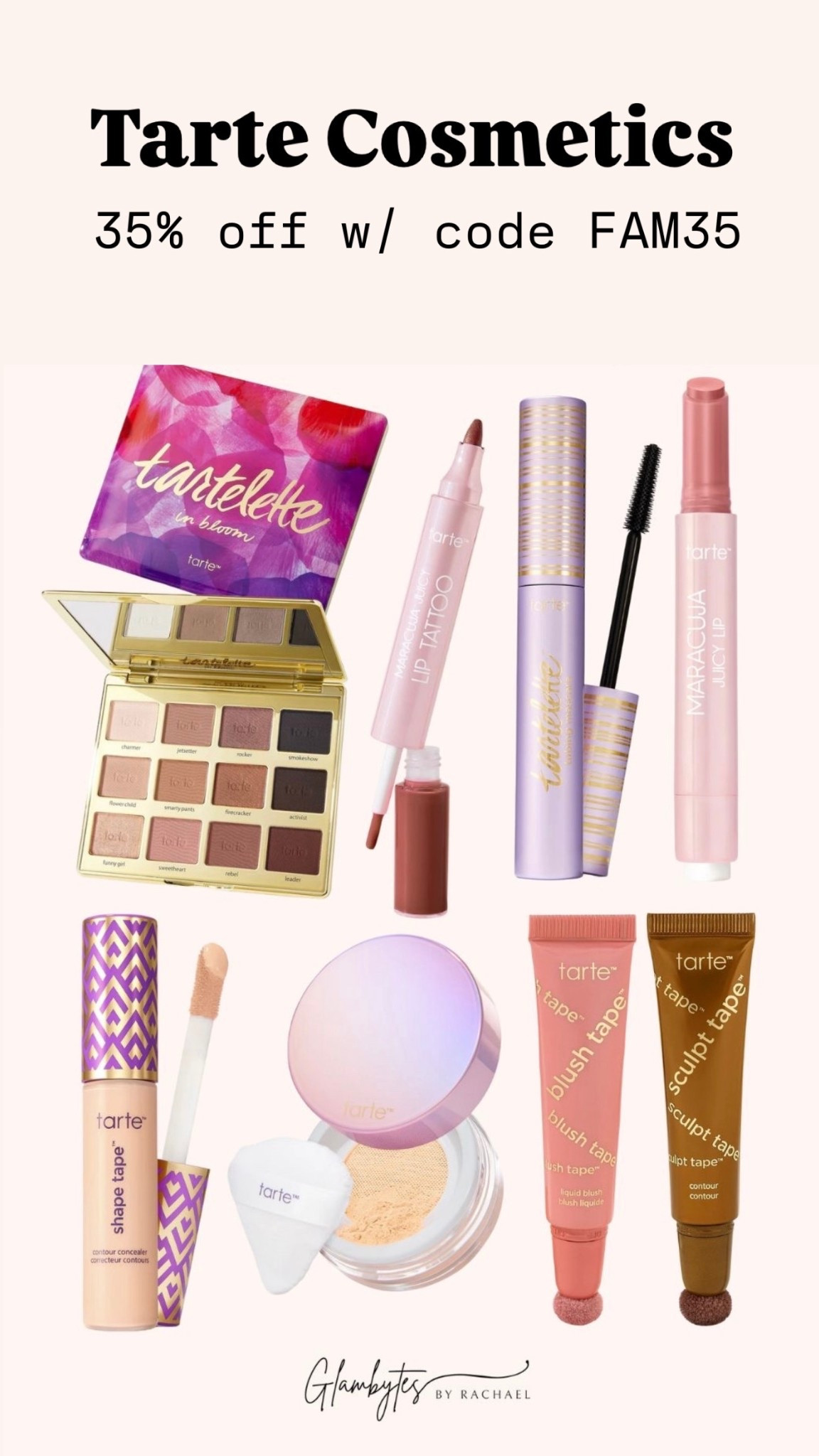 Tarte cosmetics sale 35% off 

#LTKSpringSale