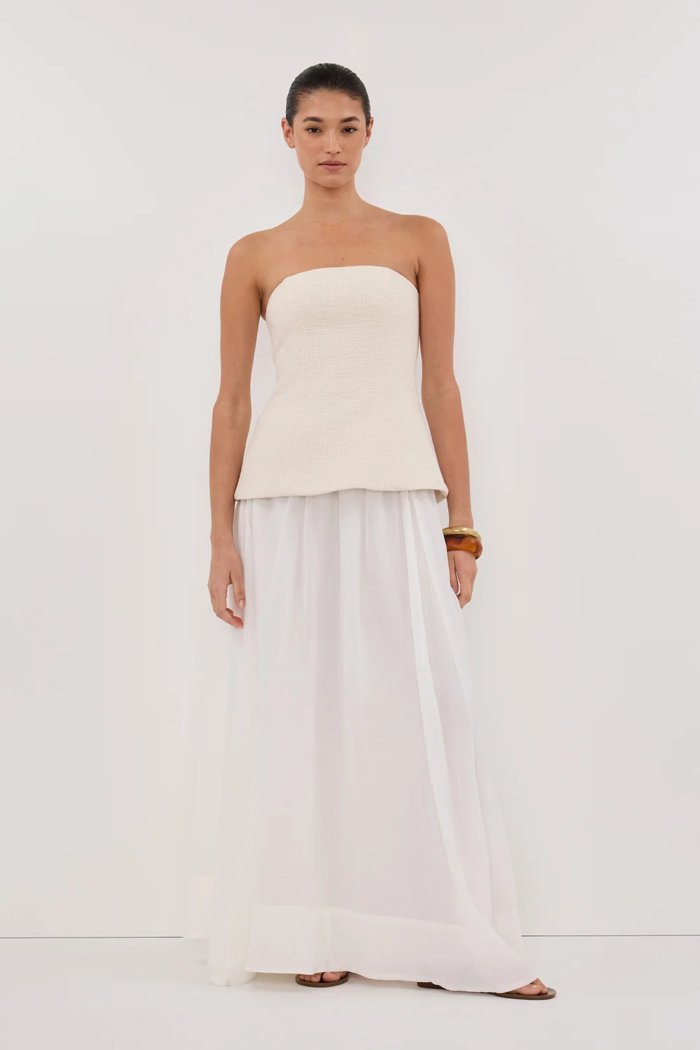 NIA NATURAL STRAPLESS TOP | DISSH