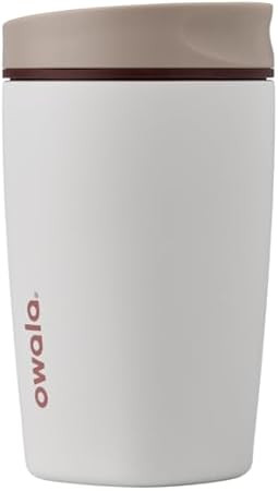Owala SmoothSip Slider Insulated Stainless Steel Coffee Tumbler, Reusable Iced Coffee Cup, Hot Co... | Amazon (US)