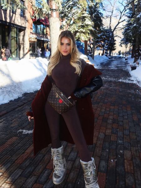 Aspen day outfit 🖤 Wearing a size small in everything! 

Revolve
Aspen 
Winter coat
Jacket 
Moon boots 

#LTKSeasonal #LTKstyletip #LTKtravel