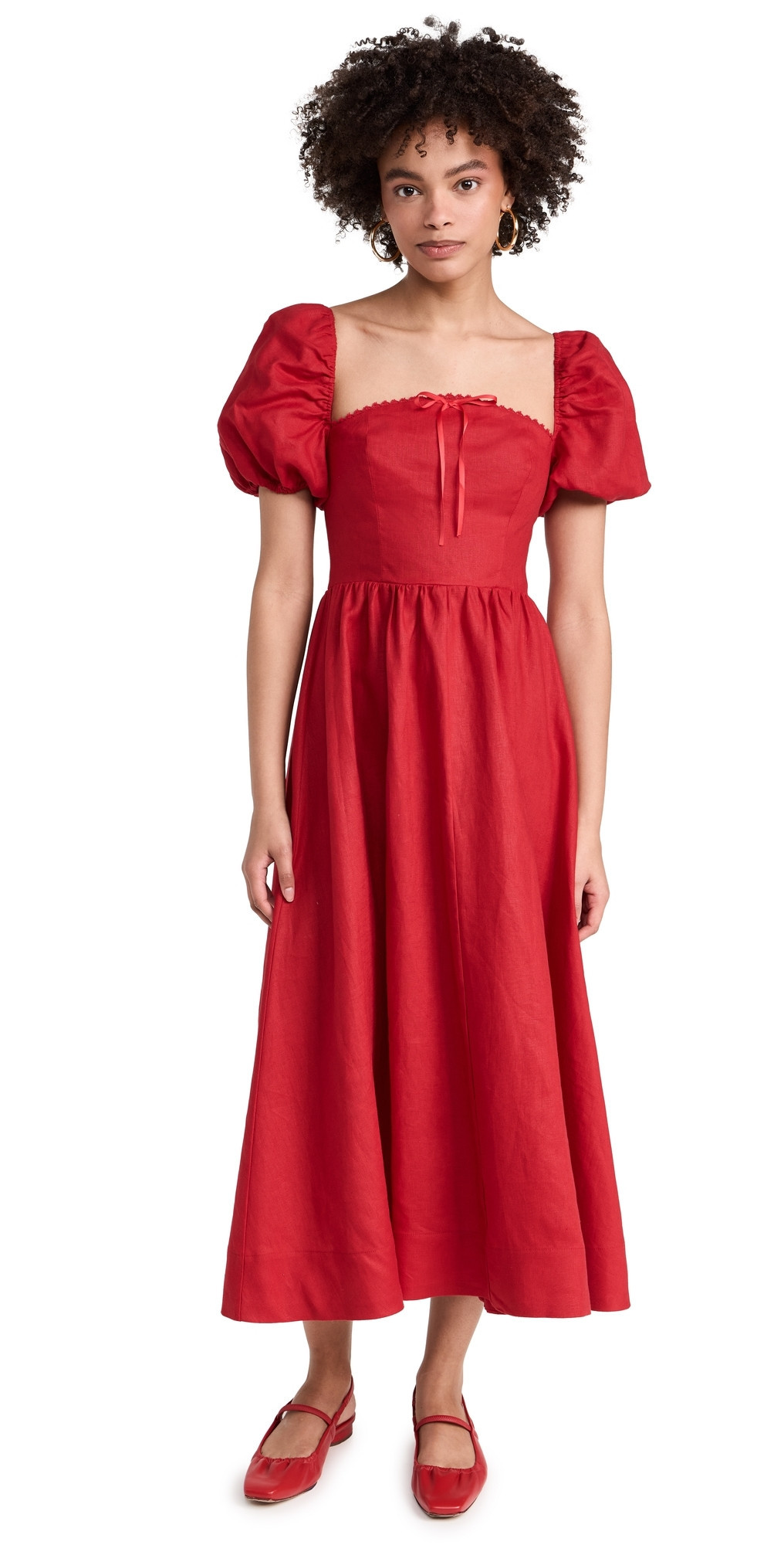Reformation Marella Linen Dress Cherry 2 | Shopbop