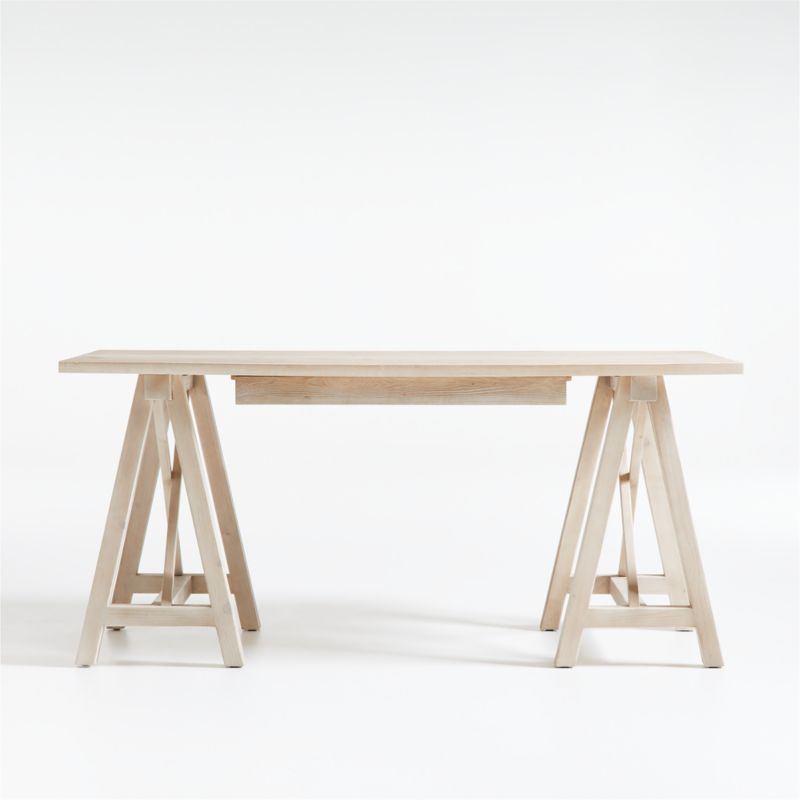 Haldeman Pine Wood Desk by Leanne Ford | Crate & Barrel | Crate & Barrel