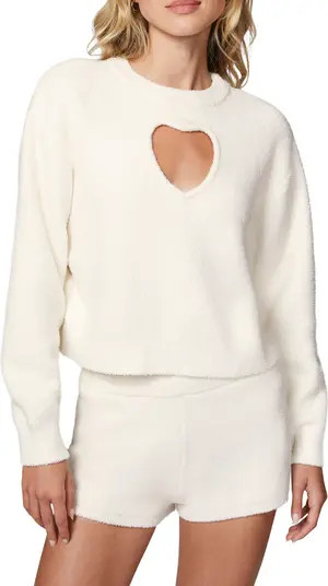 Cloud Heart Cutout Bouclé Sweater | Nordstrom