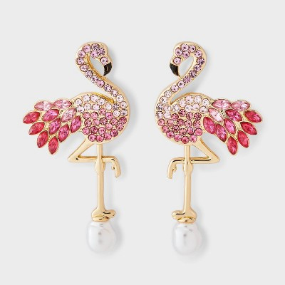 SUGARFIX by BaubleBar Ready Set Flamingo Earrings - Pink | Target