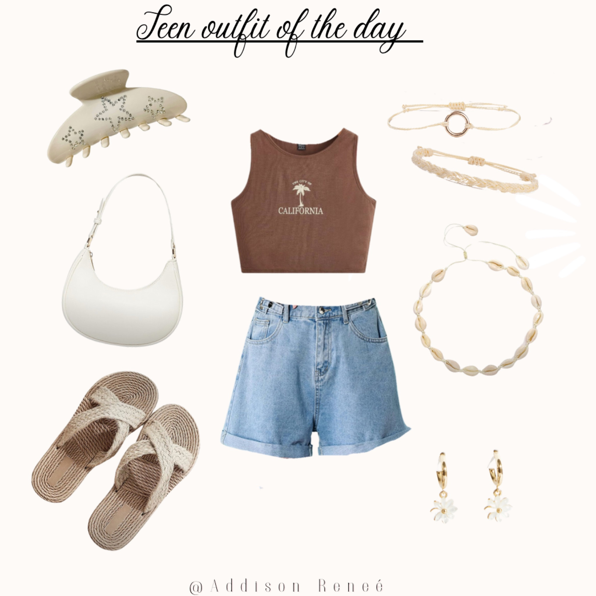 Teen outfit of the day - this is for the neutral toned, beach girlies 







Summer outfit, summer vibe, summer fit, 

Trendy teen outfits, outfit, teen outfit, teen, teen clothes, cute teen clothes, teen girl, teen girl clothes, teen girl outfit, teen accessories, teen fit, teen girl clothes, tween clothes, tween girl clothes, teen girl gift, preppy teen outfits, teen girl outfits, fashion, teen fashion, tween fashion, teen girl fashion, summer teen outfits , young adult outfit, beach vibe, beach outift, beach teen outfit, beach teen clothing , beachy teen girl clothes, she’ll necklace

#LTKSeasonal #LTKkids #LTKU
