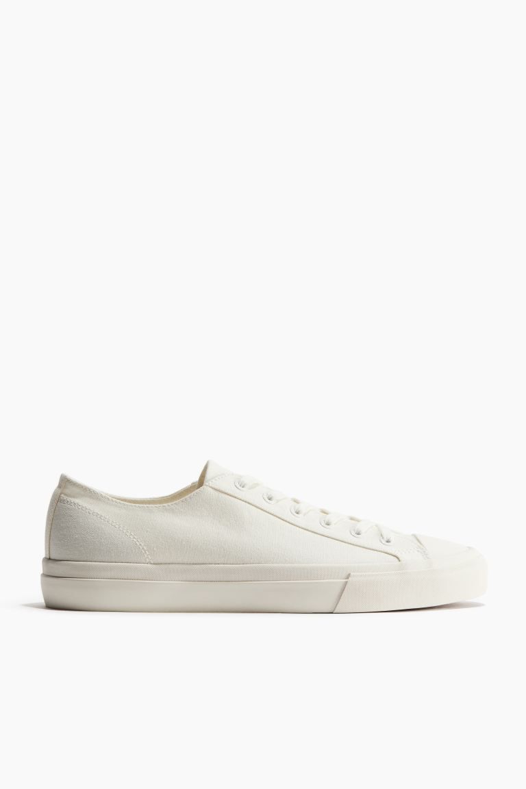 Canvas Sneakers - White - Men | H&M US | H&M (US + CA)