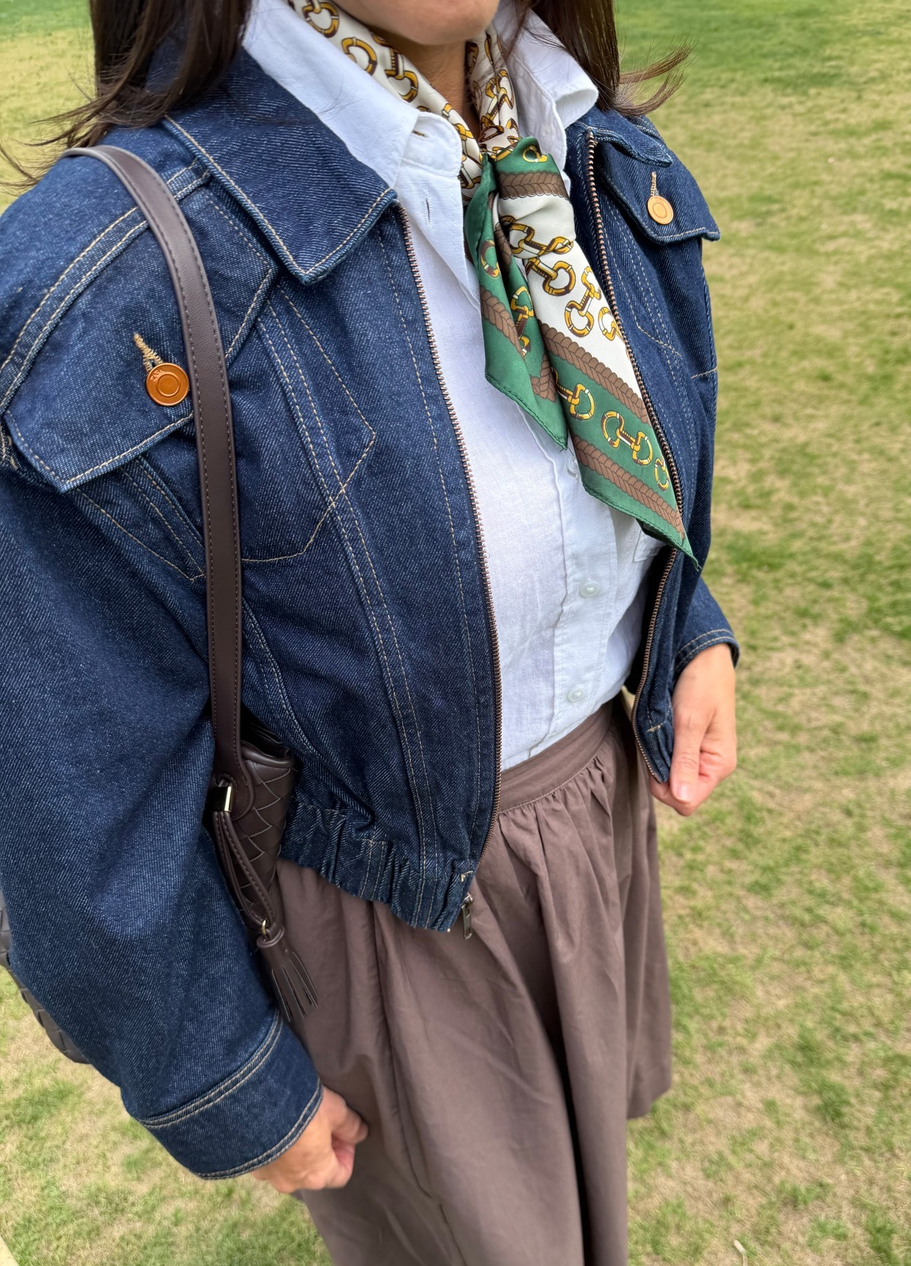 My mom’s cute spring outfit! Obsessed with her denim jacket