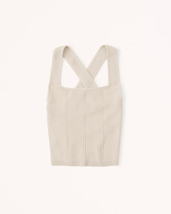 Elevated Ribbed Crossback Tank | Abercrombie & Fitch (US)