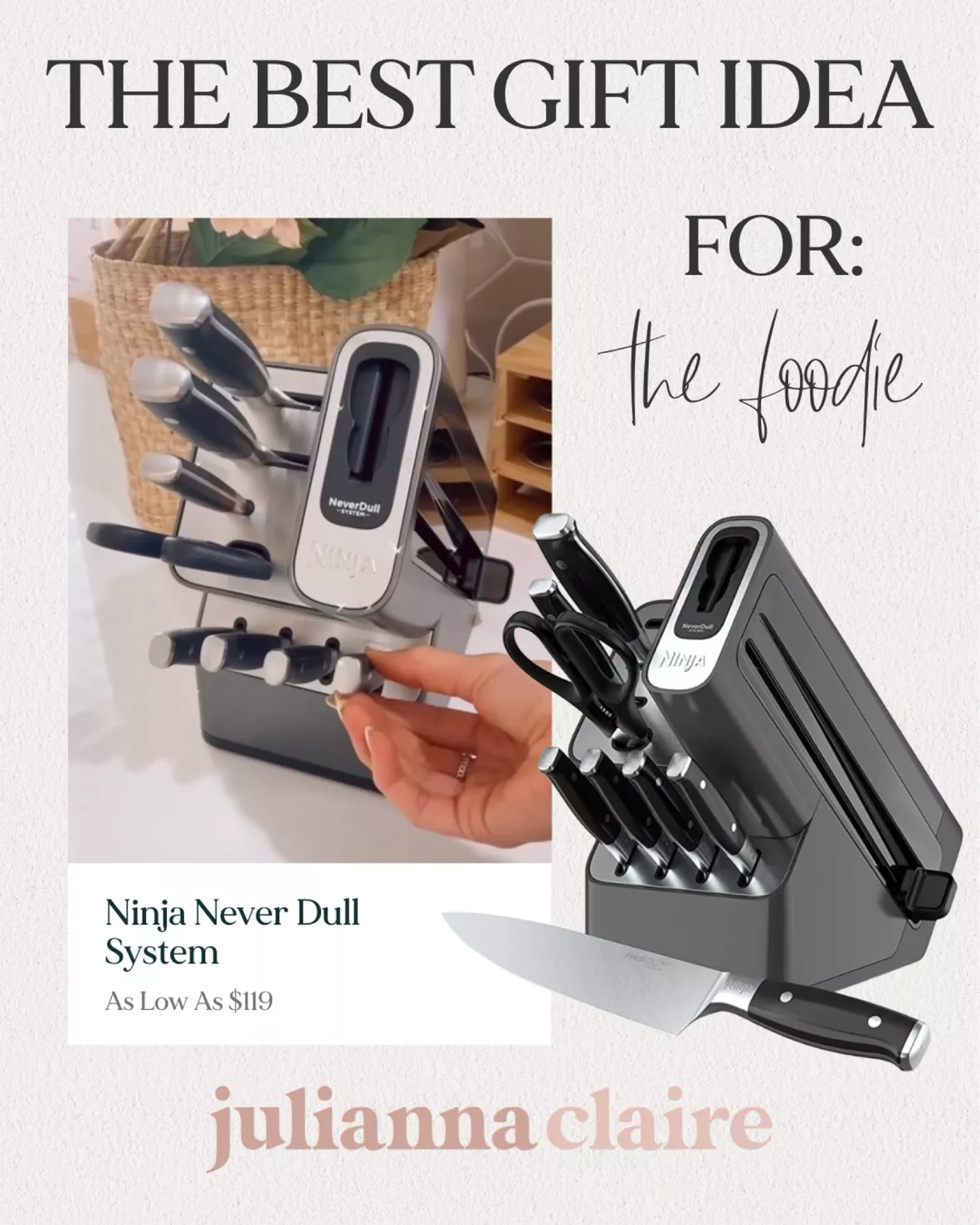 Ninja Foodi NeverDull Essential 12pc Knife System with Built in Sharpener -  K12012