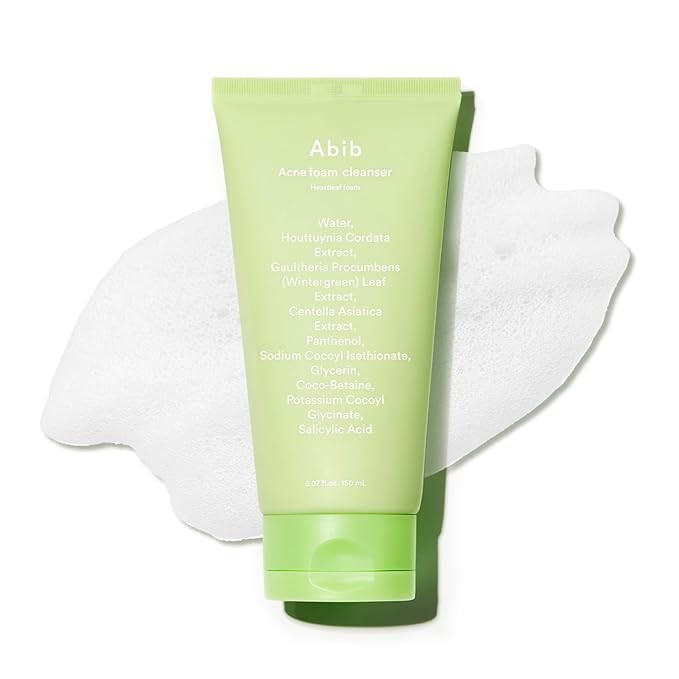 Abib Acne Foam Cleanser Heartleaf Foam 5.07 fl oz / 150 ml | Korean Mild Acidic Daily Face Wash f... | Amazon (US)