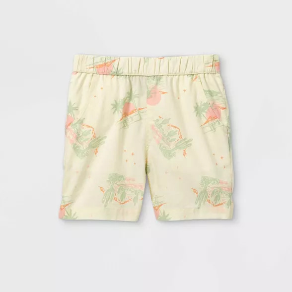 Toddler Boys' Desert Scene Woven Pull-On Shorts - art class™ Cream | Target