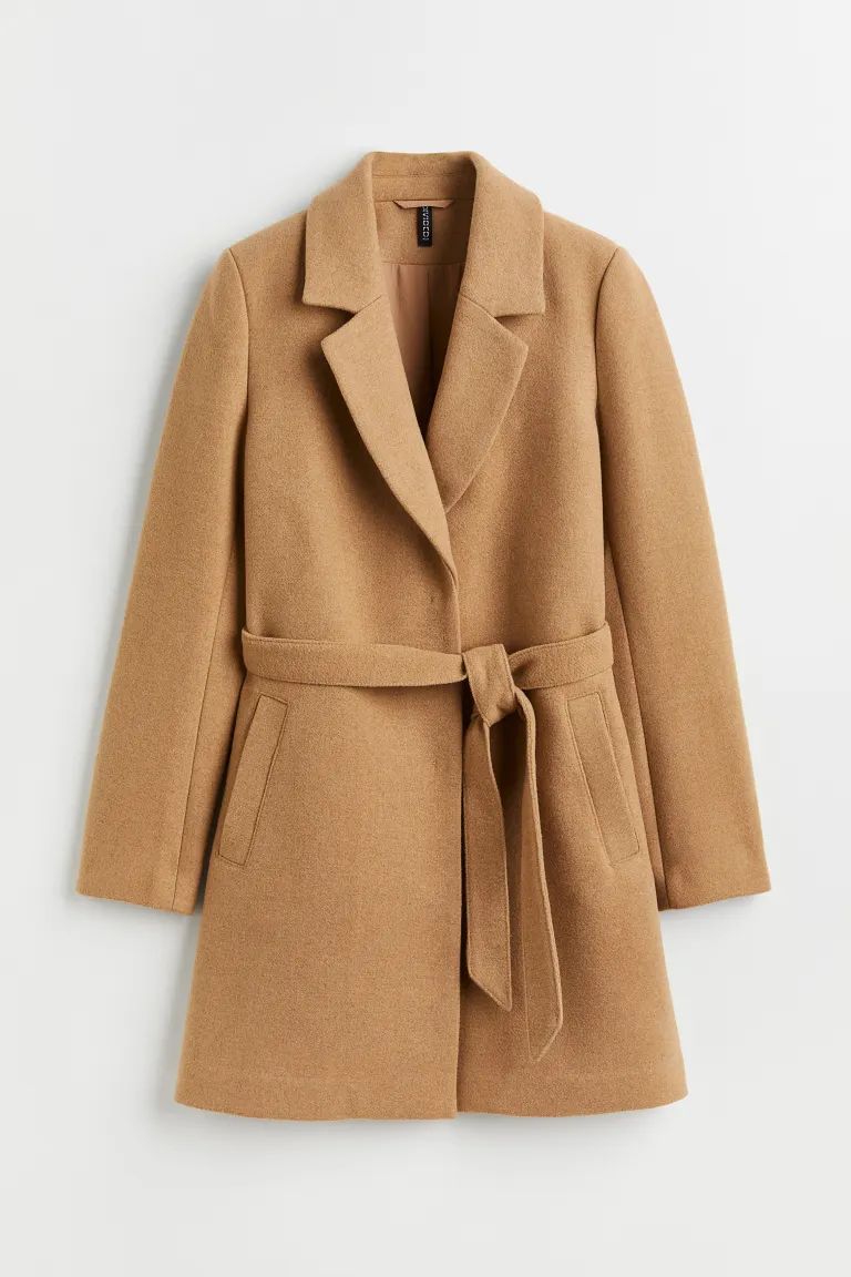 Manteau avec ceinture à nouer | H&M (DE, AT, CH, NL, FI)