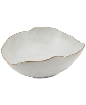 Asymmetrical White Glazed Ceramic Bowl | Macys (US)